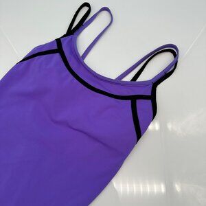 Lululemon Women's Ignite Strappy Open Back Tank Top,‎ Size 4, Power Purple/Black